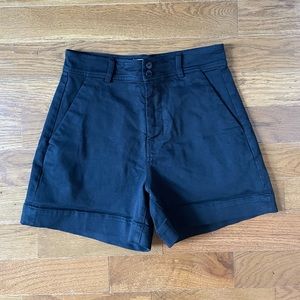 Everlane The Way High Twill Short in Black, Size 6